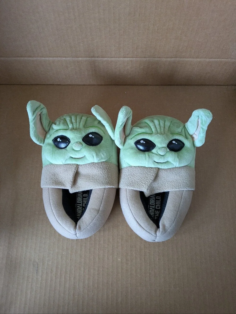 Slippers Baby Yoda Star Wars The Child (Grogu) Green and Tan Kids Slippers